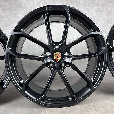 pack 4 jantes neuves 9,5x22 / 11x22 5x130 pour Cayenne coupe satin black 9.5x22"