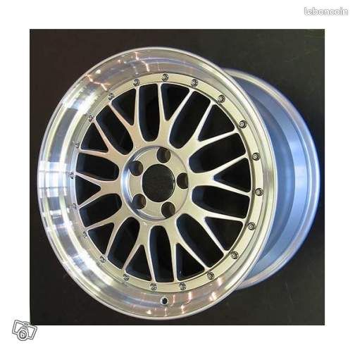 Pack 4 jantes neuves 17' 5x100 look BBS Sport silver + 4 Pneus 225/45R 17 NXII 7.5x17"