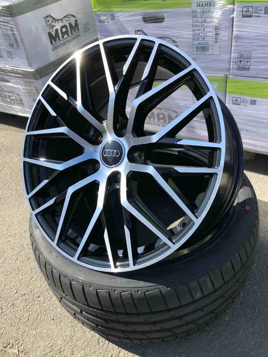 jante neuve en 19' 5x112 pour Audi version Bi ton Black polished 8.5x19"