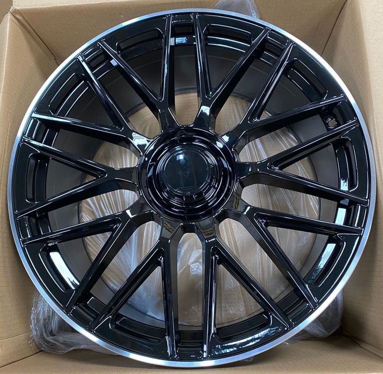 Pack 4 jantes neuves 8,5 et 9,5x19 5/112 black gloss ET45 8.5x19"