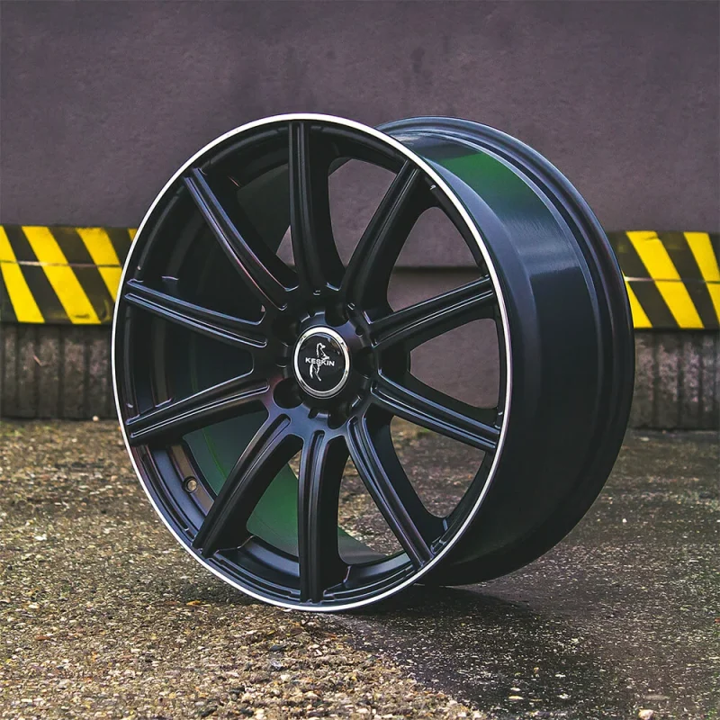 jante neuve 19' 5x112 type KT SPORT Black satin Lip pour Mercedes 8.5x19"