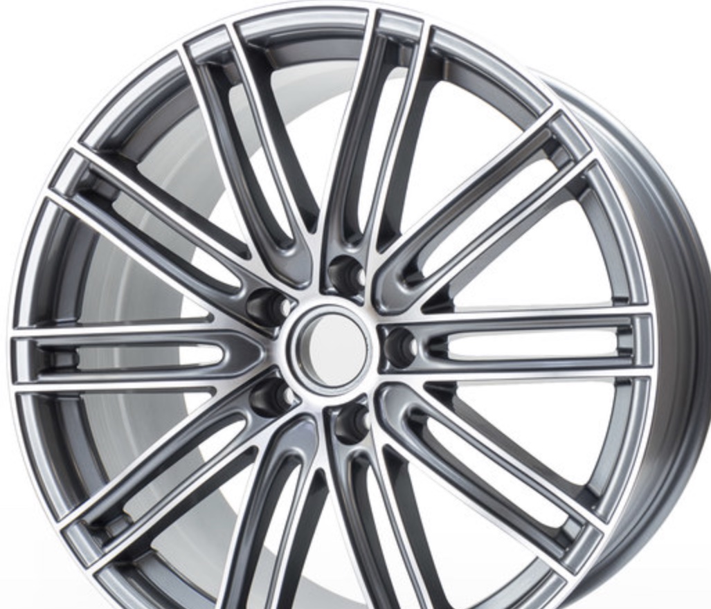 Pack 4 jantes neuves en 21'' 5X130 pour Panamera Porsche gris Titanium 11x21 et 9.5x21"