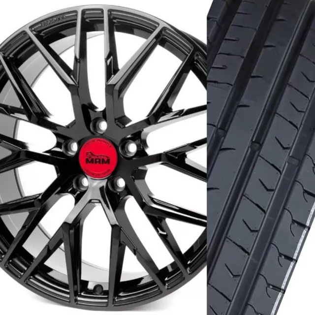 pack complet monté valvé en 19' 5x112 rs sport Noir ET30 8.5x19"