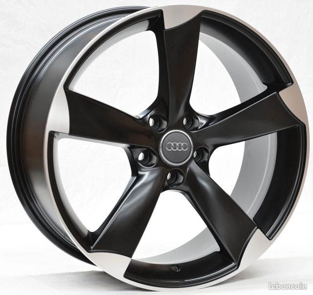 Jante en 18' neuve look Audi Sport RT 5x112 Black lip 8x18"