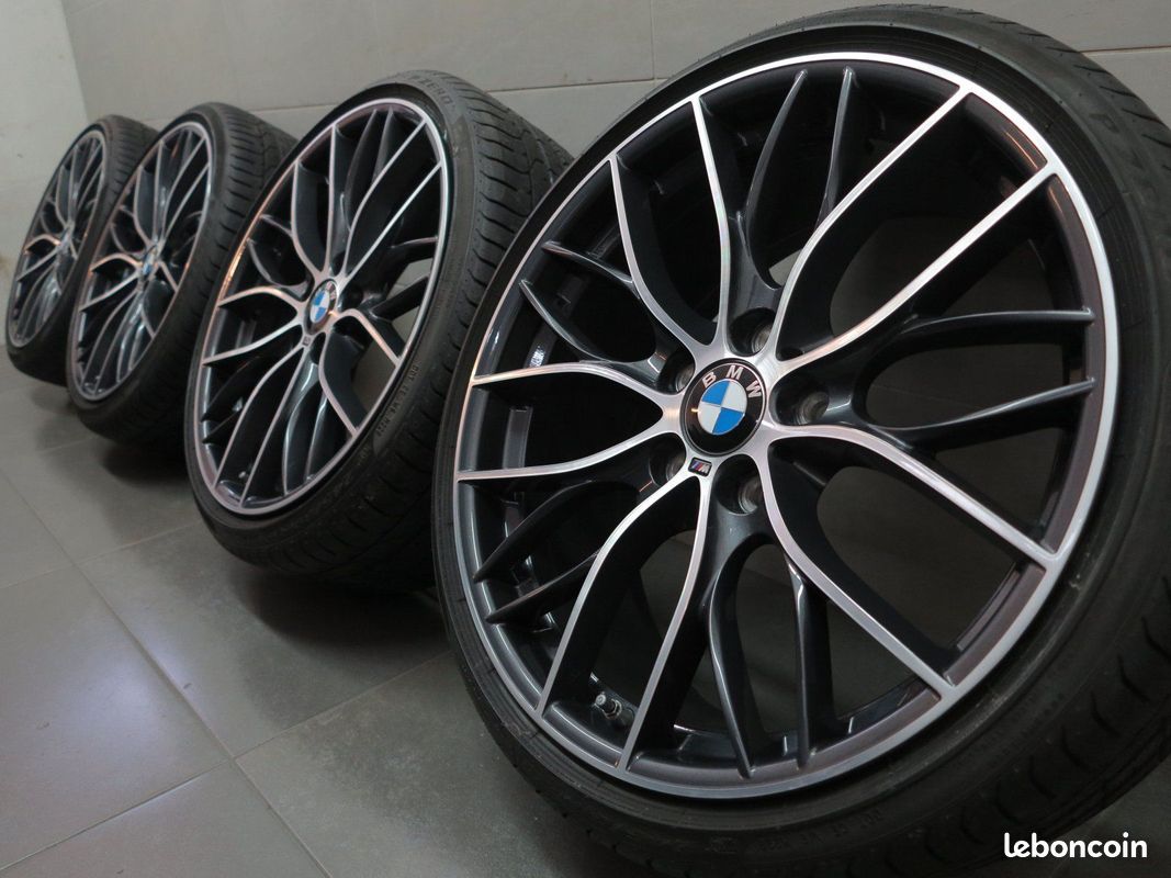 Pack complet 19'' 5x120 look M Sport black polish + Pneus 225 et 255 av+ar  9,5x19 et 8.5x19"