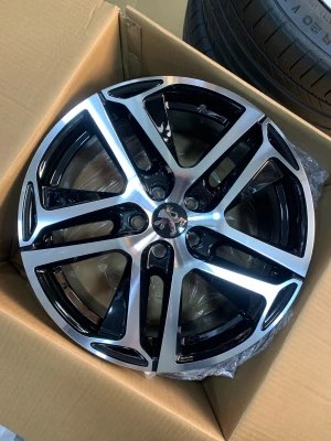 jante neuve en 18' 5x108 pour Peugeot  black polish 8x18"