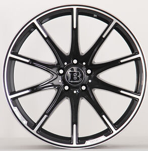 jante neuve 22' 5x112 66,6 type RR Sport Black Polish 4x4 10x22"